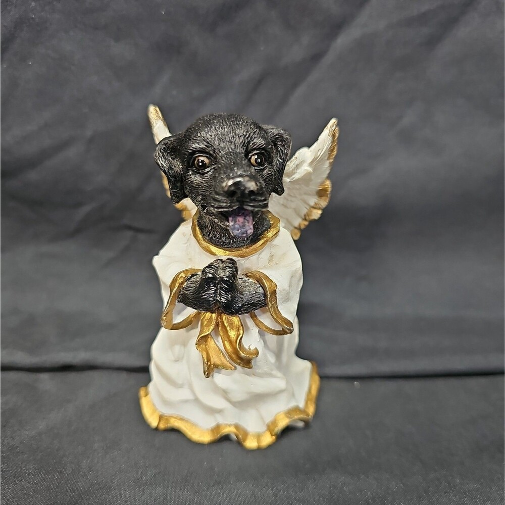 Angel Dog Resin Figure Black Lab
